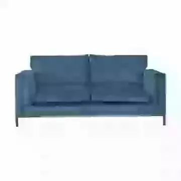 Square Framed 3 Seater Sofa with Brushed Bronze Legs